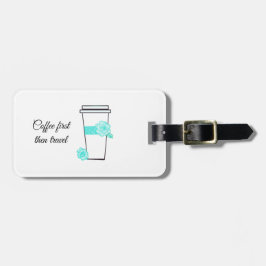 Etiqueta Para Maletas Café primero y después Viajes