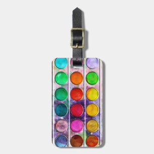 Etiqueta Para Maletas Caja de color colorida de la pintura de la