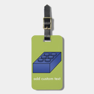Etiqueta Para Maletas Cal y texto azul del personalizado del juguete del