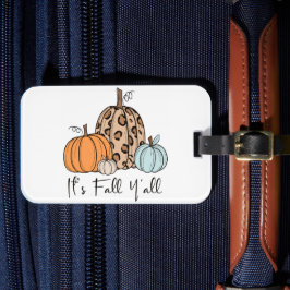 Etiqueta Para Maletas Calabaza de moda de otoño | “Es otoño, chicos” cit