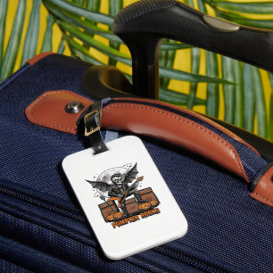 Etiqueta Para Maletas Calabaza de roca calavera grabado vintage camisa d
