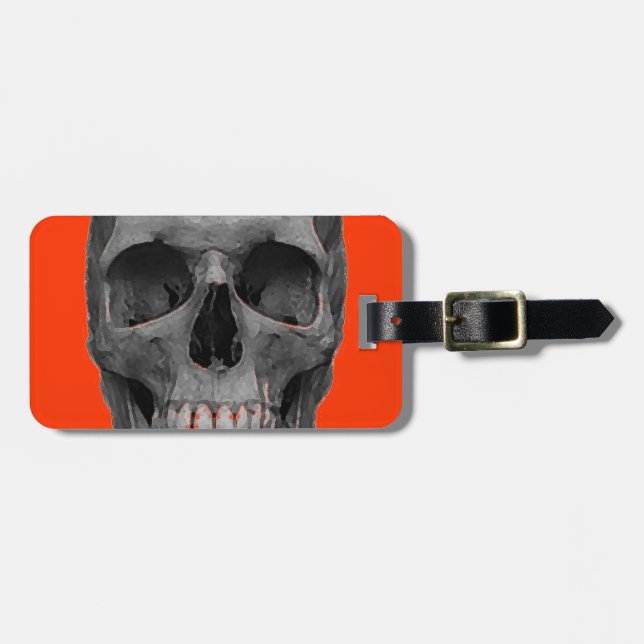 Etiqueta Para Maletas Calavera (Frente Horizontal)