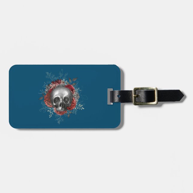 Etiqueta Para Maletas Calavera de Schädel Totenkopf (Frente Horizontal)