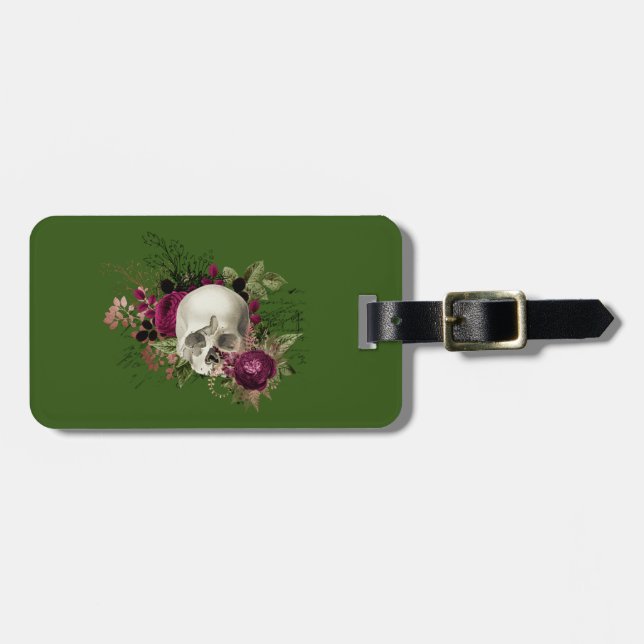 Etiqueta Para Maletas Calavera de Schädel Totenkopf (Frente Horizontal)