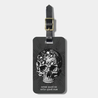 Etiqueta Para Maletas Calavera y estrellas III