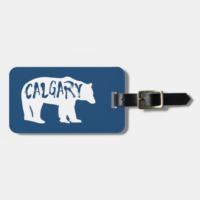 Etiqueta Para Maletas Calgary Alberta Bear (Frente Horizontal)