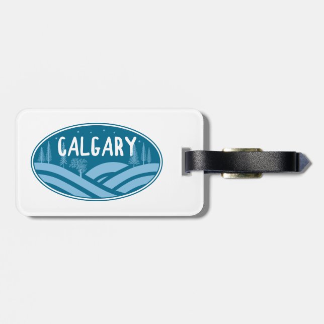 Etiqueta Para Maletas Calgary Alberta Outdoor (Atrás Horizontal)
