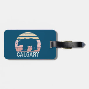 Etiqueta Para Maletas Calgary Alberta Retro Bear