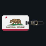 Etiqueta Para Maletas California<br><div class="desc">Bandera de California</div>