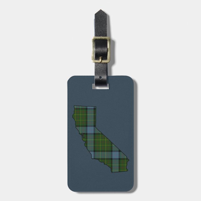 Etiqueta Para Maletas California Tartan Plaid (Frente Vertical)