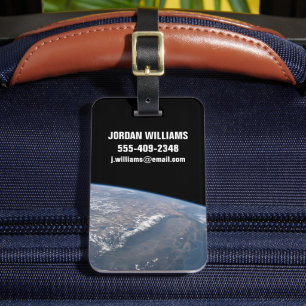 Etiqueta Para Maletas California Y Nevada Como Se Ve Desde El Espacio.
