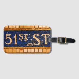 Etiqueta Para Maletas Calle 51 Vintage, Manhattan, Plaza NYC