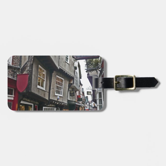 Etiqueta Para Maletas Calle de la confusión de York (Frente Horizontal)