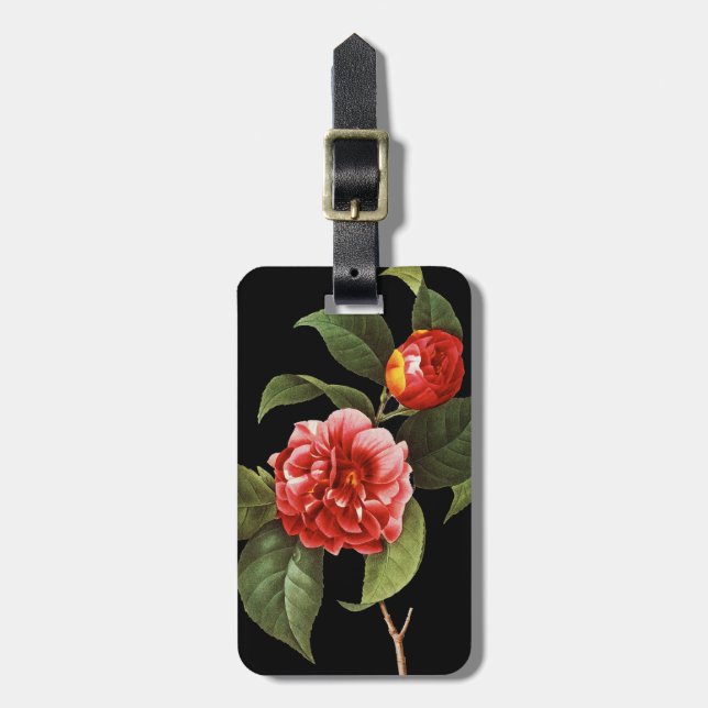 Etiqueta Para Maletas Camelia roja, 1833 (Frente Vertical)