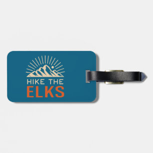 Etiqueta Para Maletas Caminata por las Montañas Elk Sunburst
