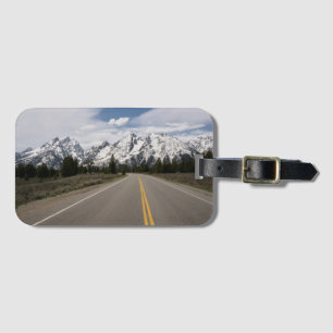 Etiqueta Para Maletas Camino a la cordillera de Teton