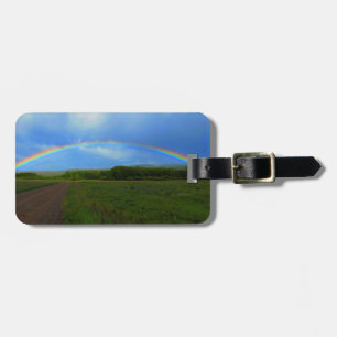 Etiqueta Para Maletas Camino abierto por el campo verde Alberto Rainbow