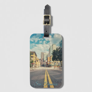 Etiqueta Para Maletas Camino al centro de la ciudad de San Francisco