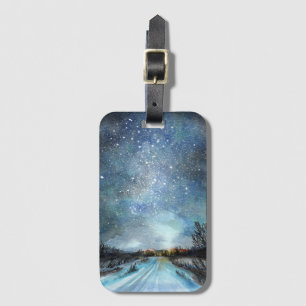 Etiqueta Para Maletas Camino de invierno