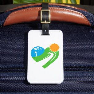 Etiqueta Para Maletas Camino Sinuoso Corazón de la Naturaleza