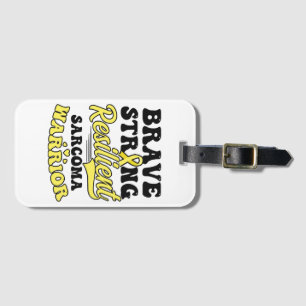 Etiqueta Para Maletas Camisa contra el cáncer de sarcoma valiente fuerte