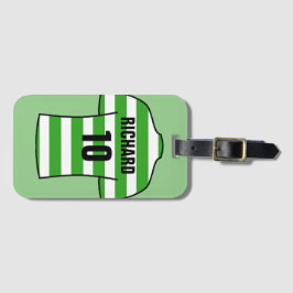 Etiqueta Para Maletas Camisas de fútbol en aros verdes