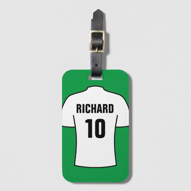 Etiqueta Para Maletas Camisas de fútbol en blanco (Anverso vertical)