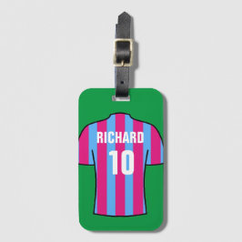Etiqueta Para Maletas Camisas de fútbol en Claret y Blue