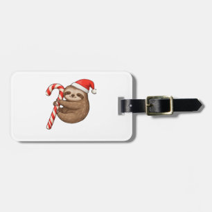 Etiqueta Para Maletas Camiseta clásica de Navidad Perezoso abrazando bas