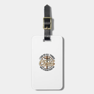 Etiqueta Para Maletas Camiseta de cita vintage Christian Philippians 4_1