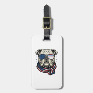 Etiqueta Para Maletas Camiseta de diseño de grabado vintage de bulldog p
