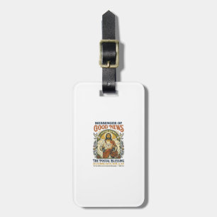 Etiqueta Para Maletas Camiseta de entrega de trabajador postal de Jesús