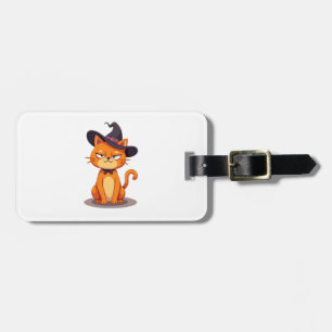 Etiqueta Para Maletas Camiseta de gato de Halloween Gatito Jack O Linter