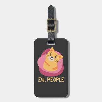 Etiqueta Para Maletas Camiseta de gato, gato negro, camiseta de amante d