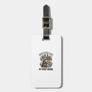 Etiqueta Para Maletas Camiseta de grabado vintage de animal espiritual d