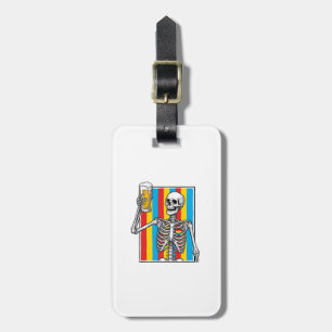 Etiqueta Para Maletas Camiseta de grabado vintage de arcoíris de cerveza