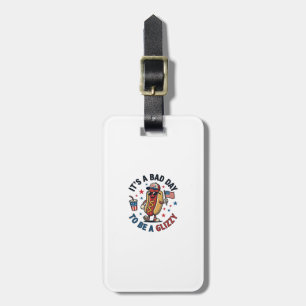 Etiqueta Para Maletas Camiseta divertida de grabado vintage de hot dog p