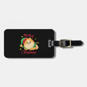 Etiqueta Para Maletas Camiseta esencial de Pomerania de Navidad Feliz Na