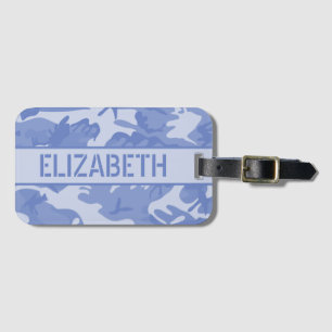 Etiqueta Para Maletas Camo azul personalizado