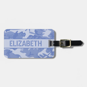 Etiqueta Para Maletas Camo azul personalizado