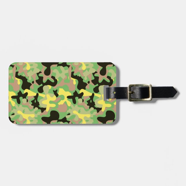 Etiqueta Para Maletas Camo de firma de primavera temprana (Frente Horizontal)