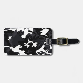 Etiqueta Para Maletas Camo de resaltados blancos del Ártico