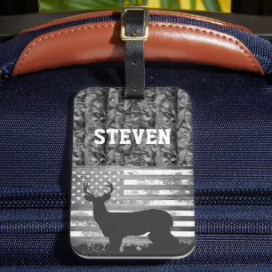 Etiqueta Para Maletas Camo Deer Huning Name Men Sports Buck America