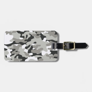 Etiqueta Para Maletas Camo negro y gris