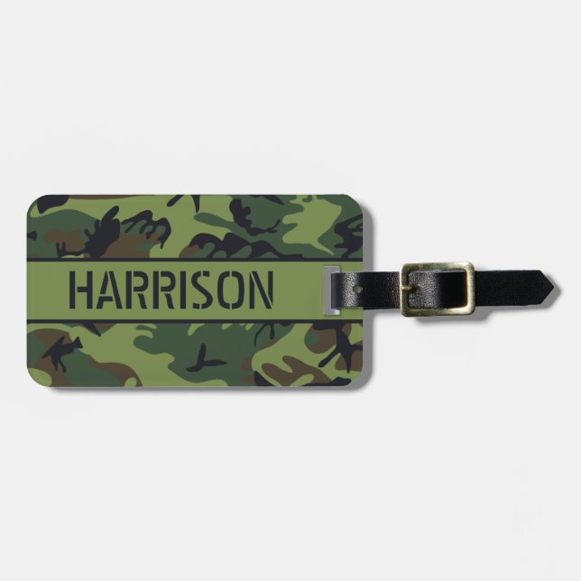 Etiqueta Para Maletas Camo personalizado (Frente Horizontal)