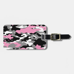Etiqueta Para Maletas Camo rosado