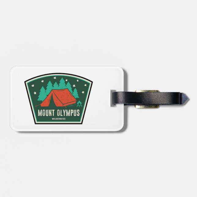 Etiqueta Para Maletas Campamento de Utah en el monte Olympus (Atrás Horizontal)