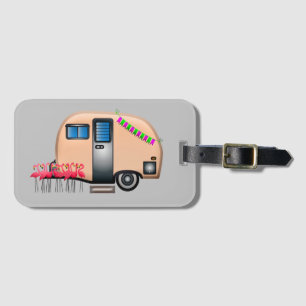 Etiqueta Para Maletas Camper Trailer feliz