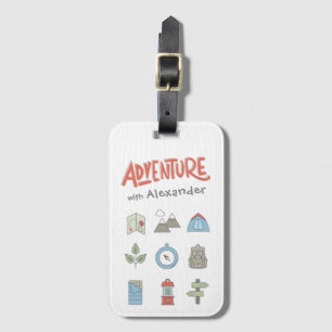 Etiqueta Para Maletas Camping de aventuras al aire libre