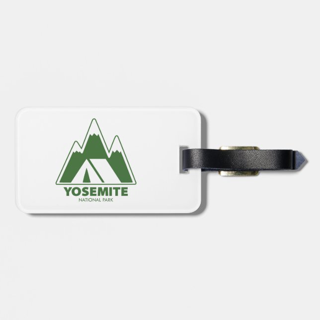 Etiqueta Para Maletas Camping del Parque Nacional Yosemite (Atrás Horizontal)